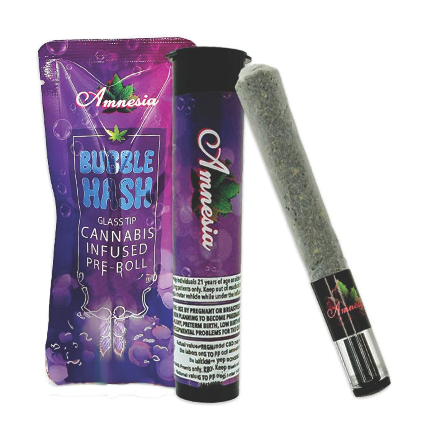 Photograph of product: Amnesia - Apple Burst Bubble au chocolat Infused 1.3g Glass Tip PR