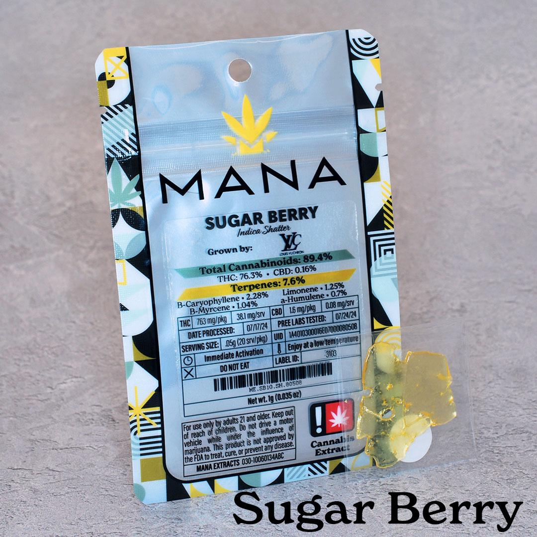 Photograph of product: Mana - Sugar Berry - 1g Shatter