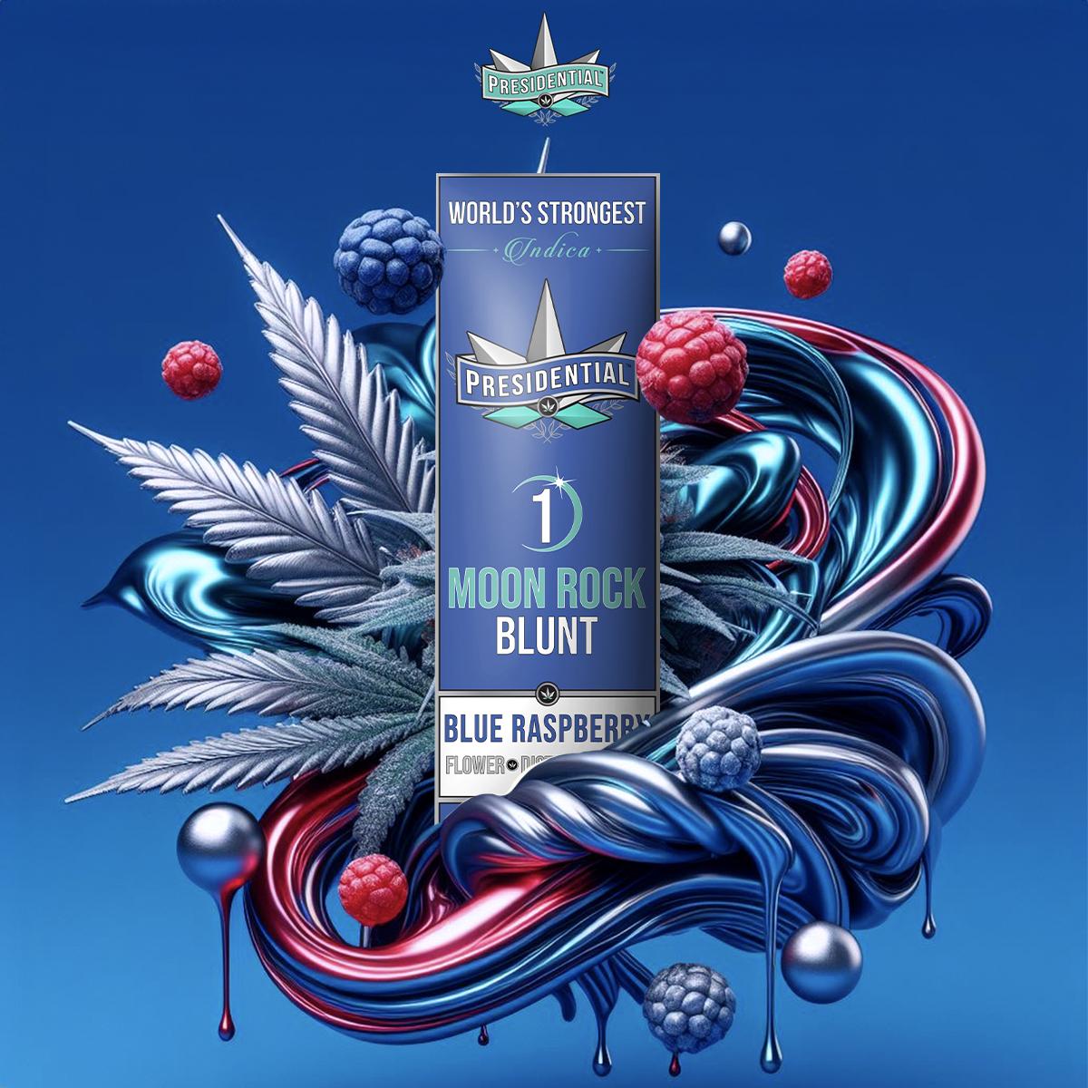 Photograph of product: Blue Raspberry Infused Moon Rock Blunt