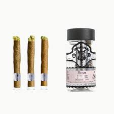 Photograph of product: El Blunto Especial Silver Rosa .85g Diamond Infused Blunt 3pk