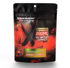 Photograph of product: Gummies - Monster X - (200mg) - Caramel Apple - (Hybrid)