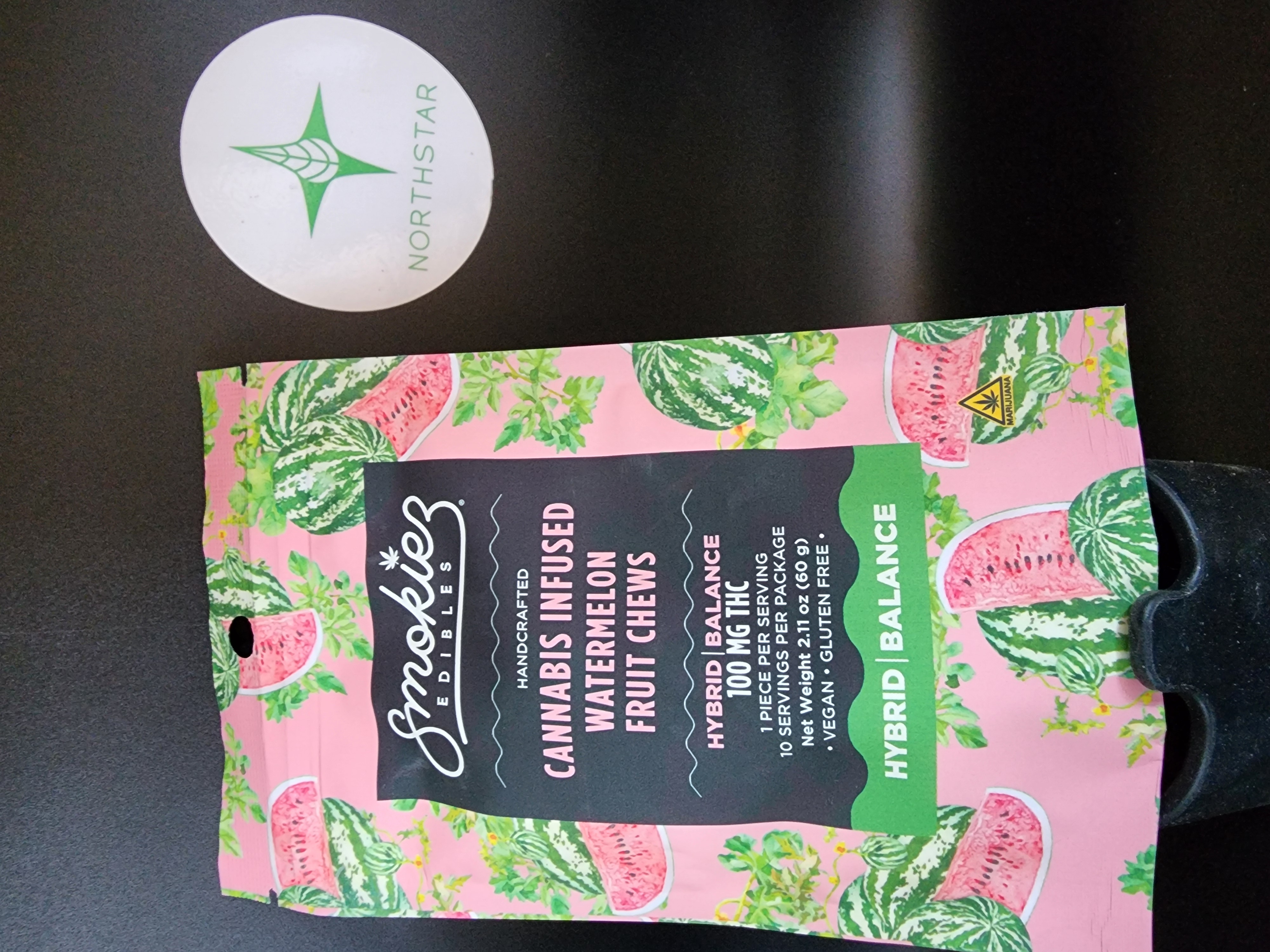 Photograph of product: 10pk Watermelon Hybrid Gummies - Smokiez