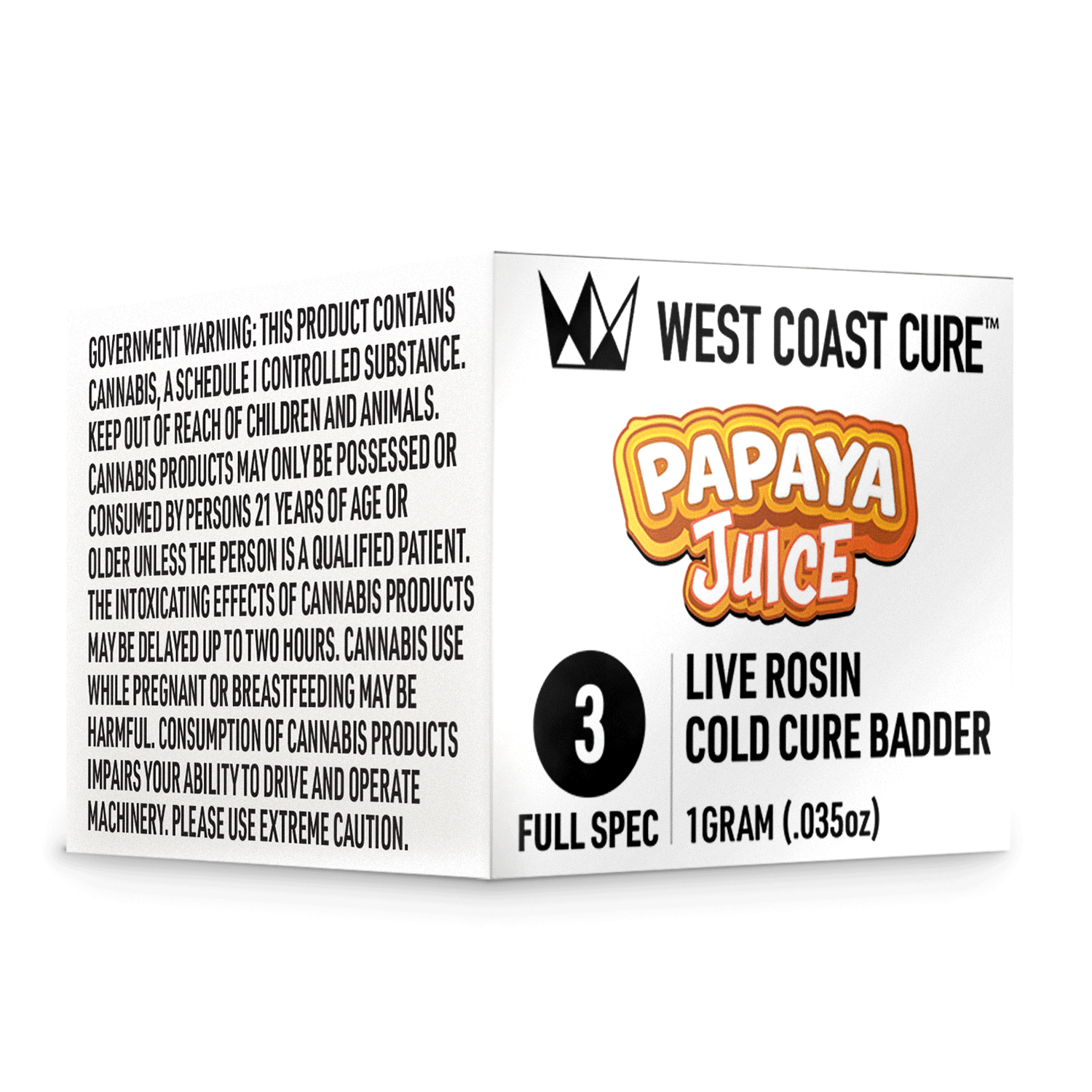 Photograph of product: WEST COAST CURE - WCC TIER 3 ROSIN COLD CURE BADDER - PAPAYA X STRAW JAM