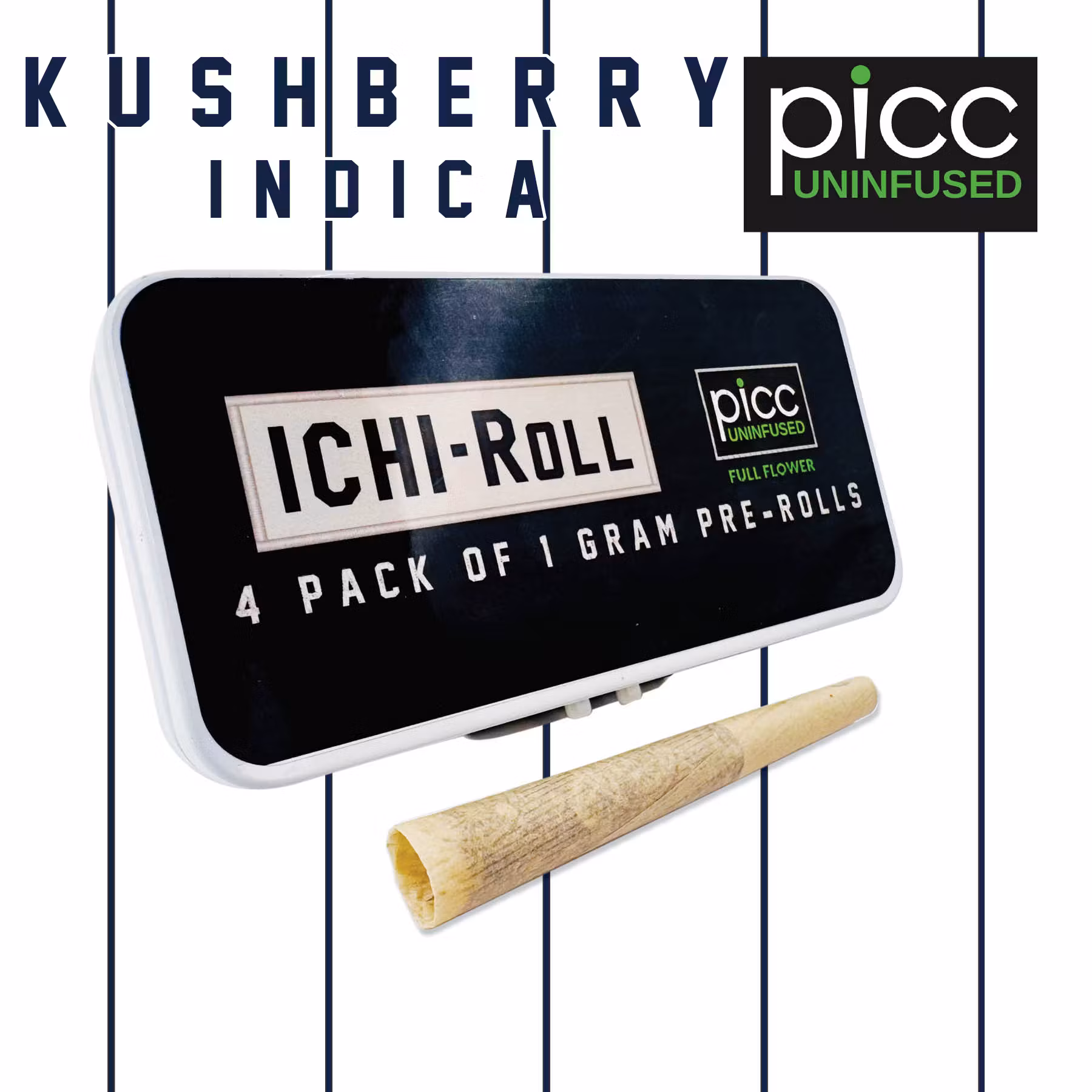 Photograph of product: Ichi Roll- Kushberry (I)- Pre-Rolls 4pk