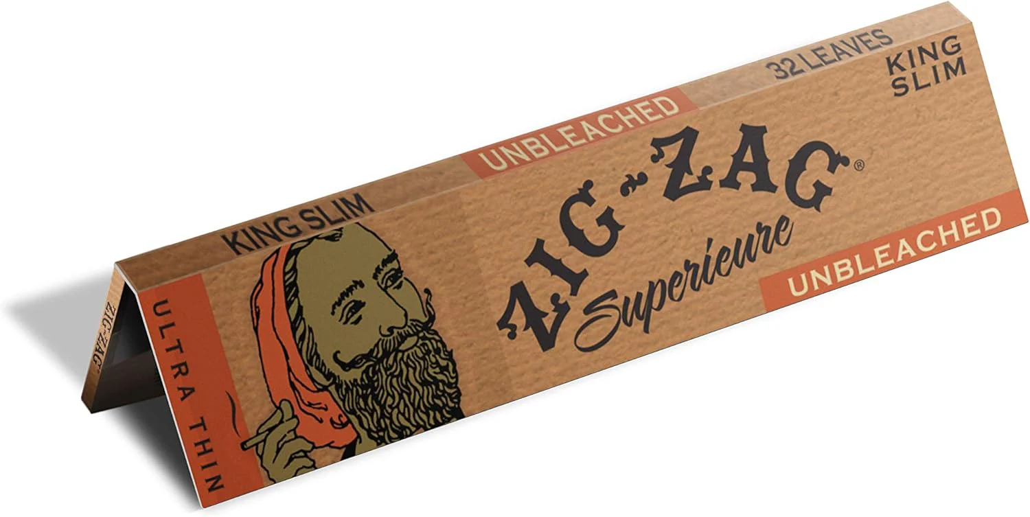 Photograph of product: $2 Zig Zag Unbleached King Slim Papers