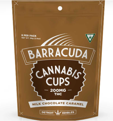 Photograph of product: Barracuda Cups - 200mg - Caramel Milk Chocolate