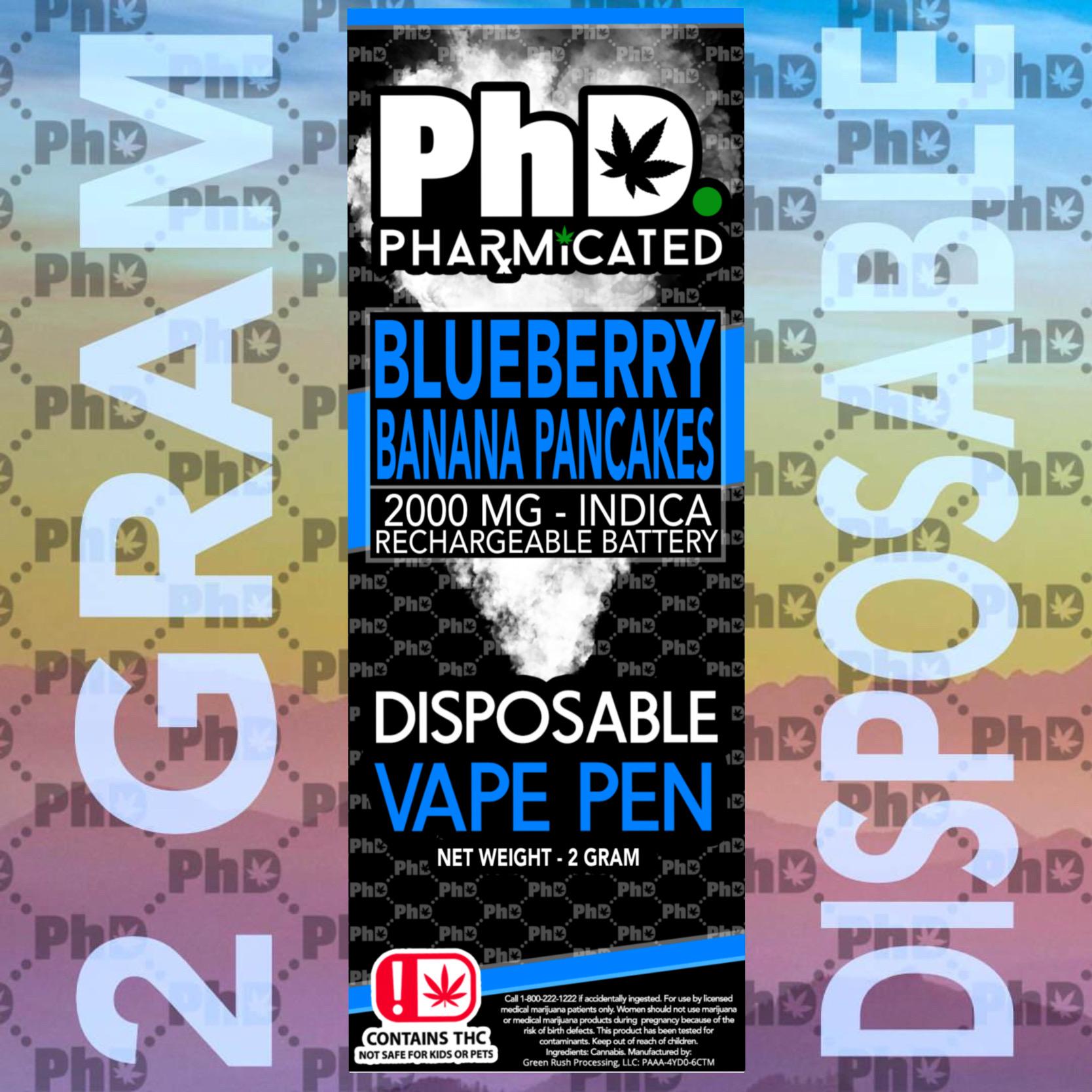 Photograph of Product: Pharmicated- Disposable Vape-Blueberry Banana Pancakes