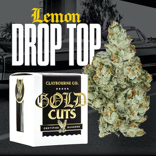Photograph of product: Claybourne Gold Cuts 3.5g Lemon Drop Top