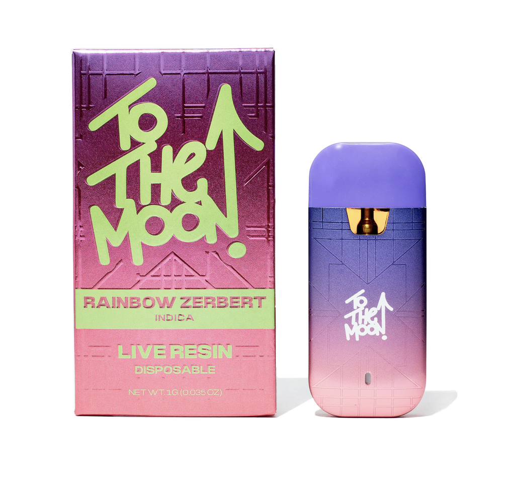 Photograph of product: To The Moon | Rainbow Zerbert | Live Resin AIO | 1g