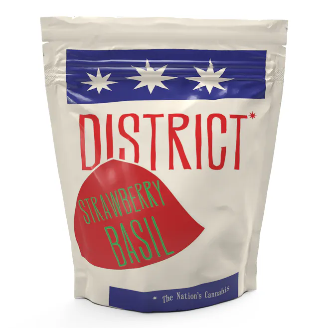 Photograph of product: District Oui'd | Strawberry Basil | VEGAN Gummies | 10 Pack | 20mg