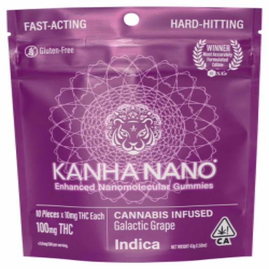 Photograph of product: [Kanha] NANO Gummies - 100mg - Galactic Grape (I) - 