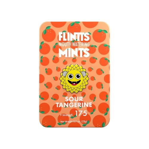 Photograph of product: Flintts | Mouth Watering Mints | Sour Tangerine