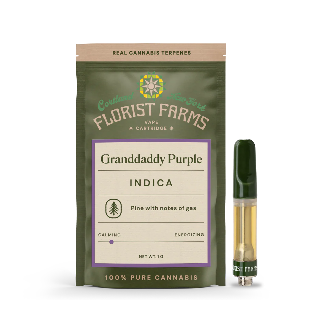 Photograph of product: Florist Farms | Granddaddy Purple Vape Catridge, 1g