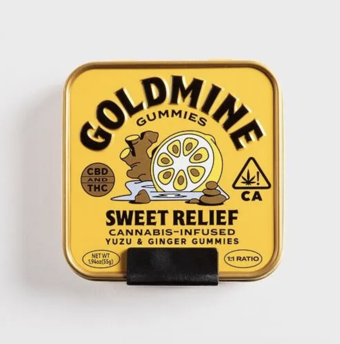 Photograph of product: Sweet Relief Yuzu & Ginger | 1:1 | 200mg | Goldmine |
