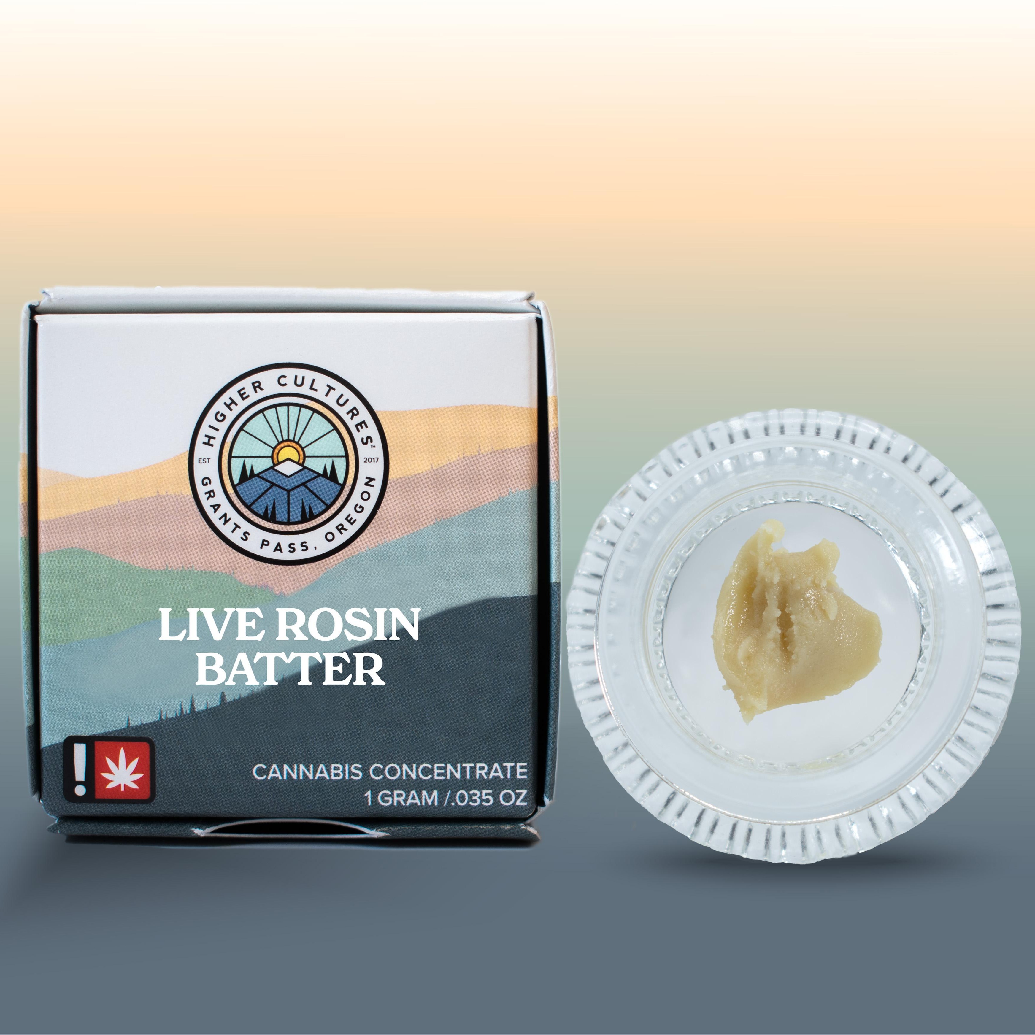 Photograph of product: Higher Cultures > Live Rosin Batter 1g > Oui'd > GMO Candy