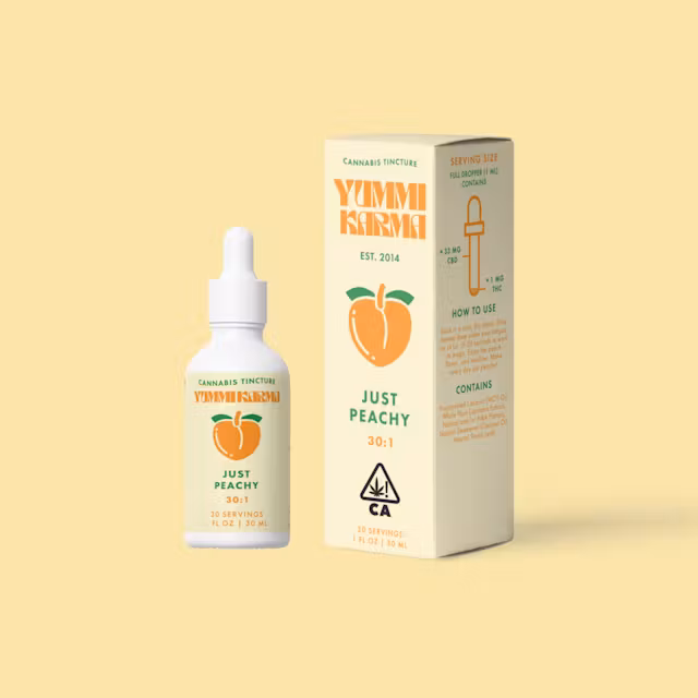Photograph of product: Yummi Karma | Tincture 30mL | 30:1 Just Peachy