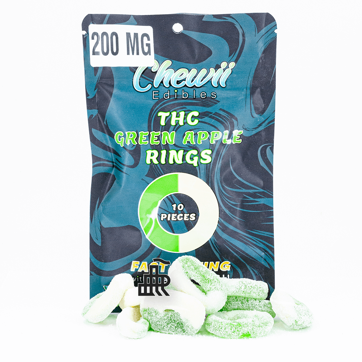 Photograph of product: Green Apple Rings | Fast Acting | 10pc