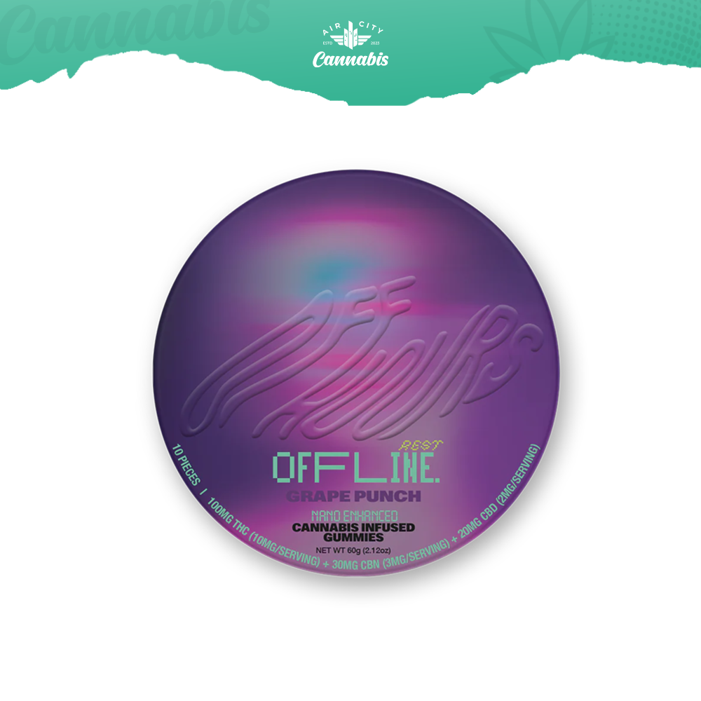 Photograph of product: Off Hours | Grape Punch | Offline (sleep) | Gummies | 100mg pk