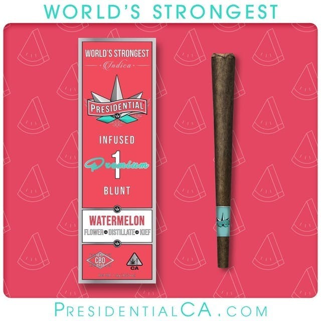 Photograph of product: Presidential  Moonrocks Blunt  1.5g INDOOR  Watermelon  $26 *Tax Included