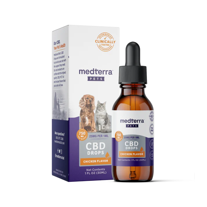 Photograph of product: Medterra Pets - CBD Drops (Chicken) - 750mg Bottle
