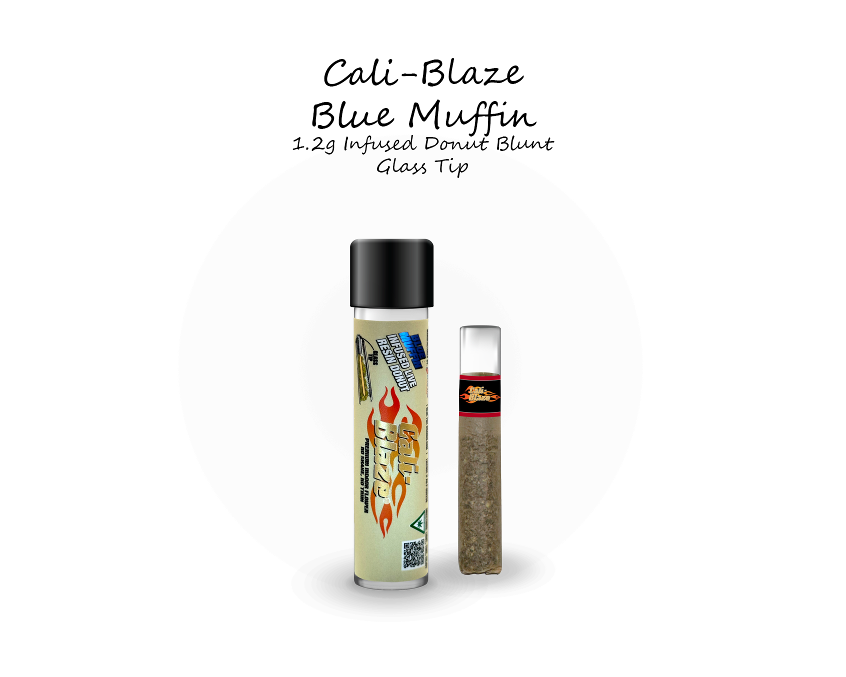 Photograph of product: Cali-Blaze | Blue Muffin | 1.2g Donut