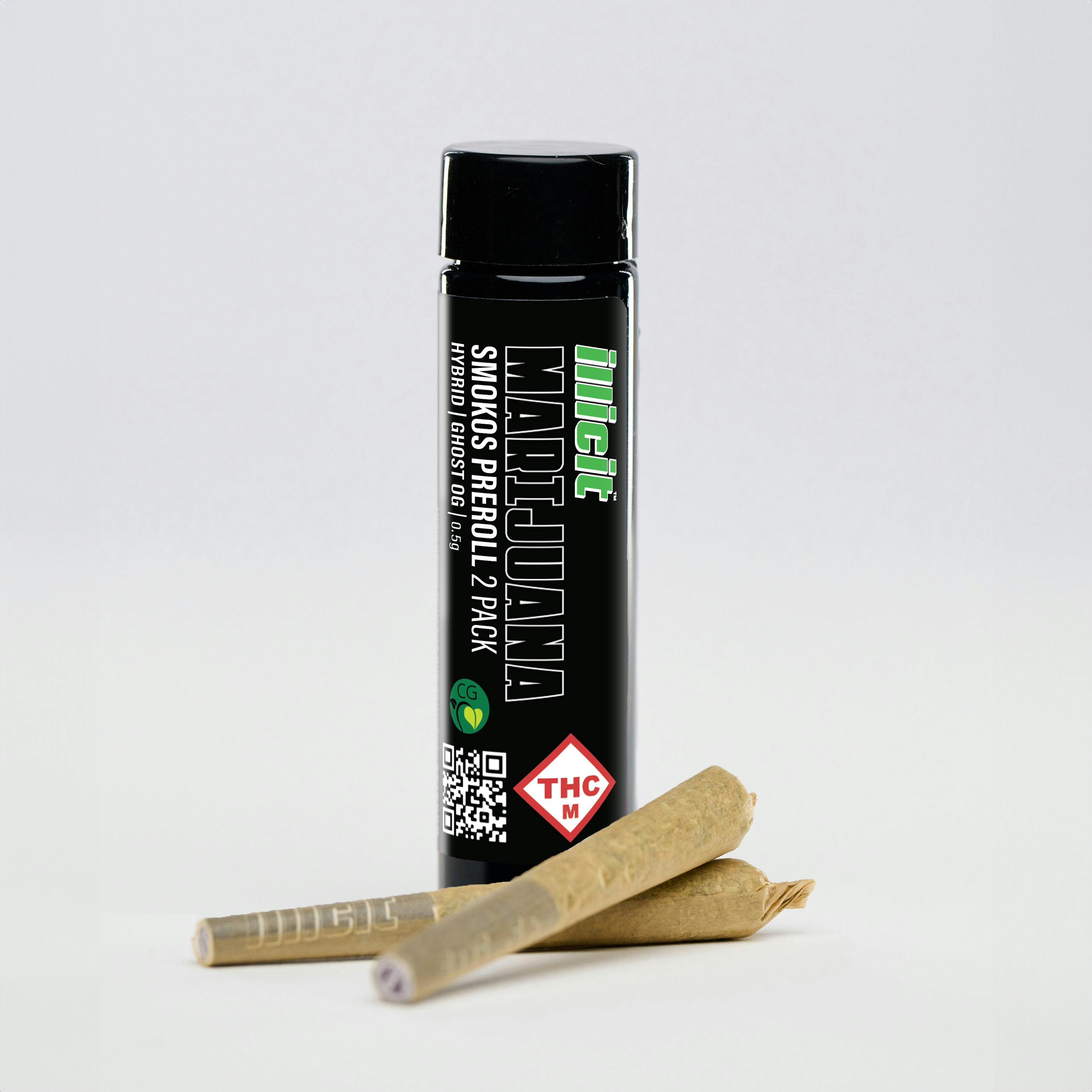Photograph of Product: 0.5g Preroll 2pk [1g] | Ghost OG