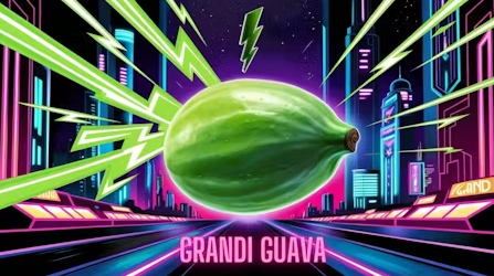 Photograph of product: Green Lightning Flower Popcorn 3.5g- Grandi Guava