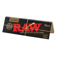 Photograph of product: RAW Classic Black Paper 1 1/4 50 Leaves