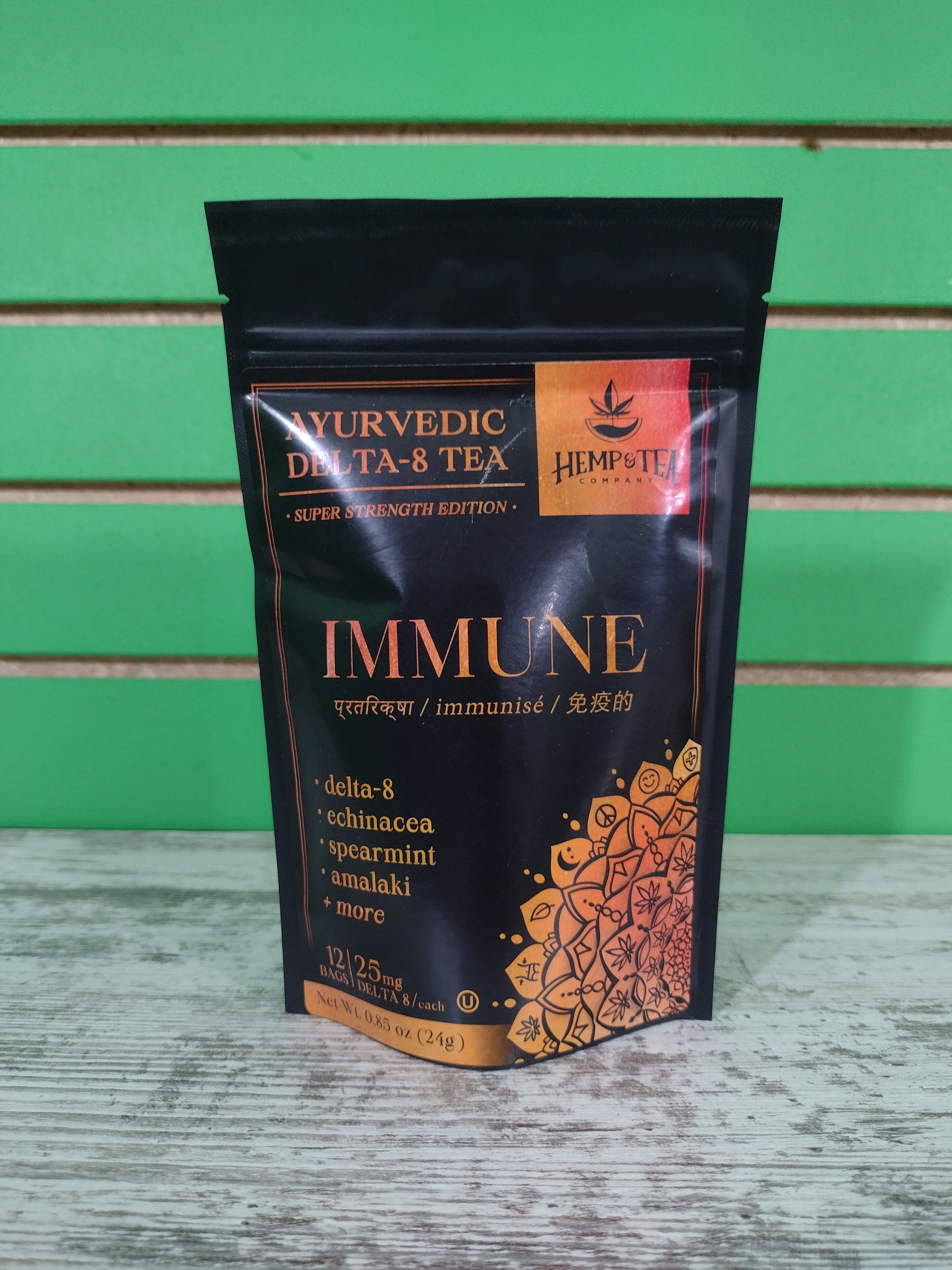 Photograph of product: Ayurvedic Delta 8 Tea - IMMUNE/Hemp and Tea Company