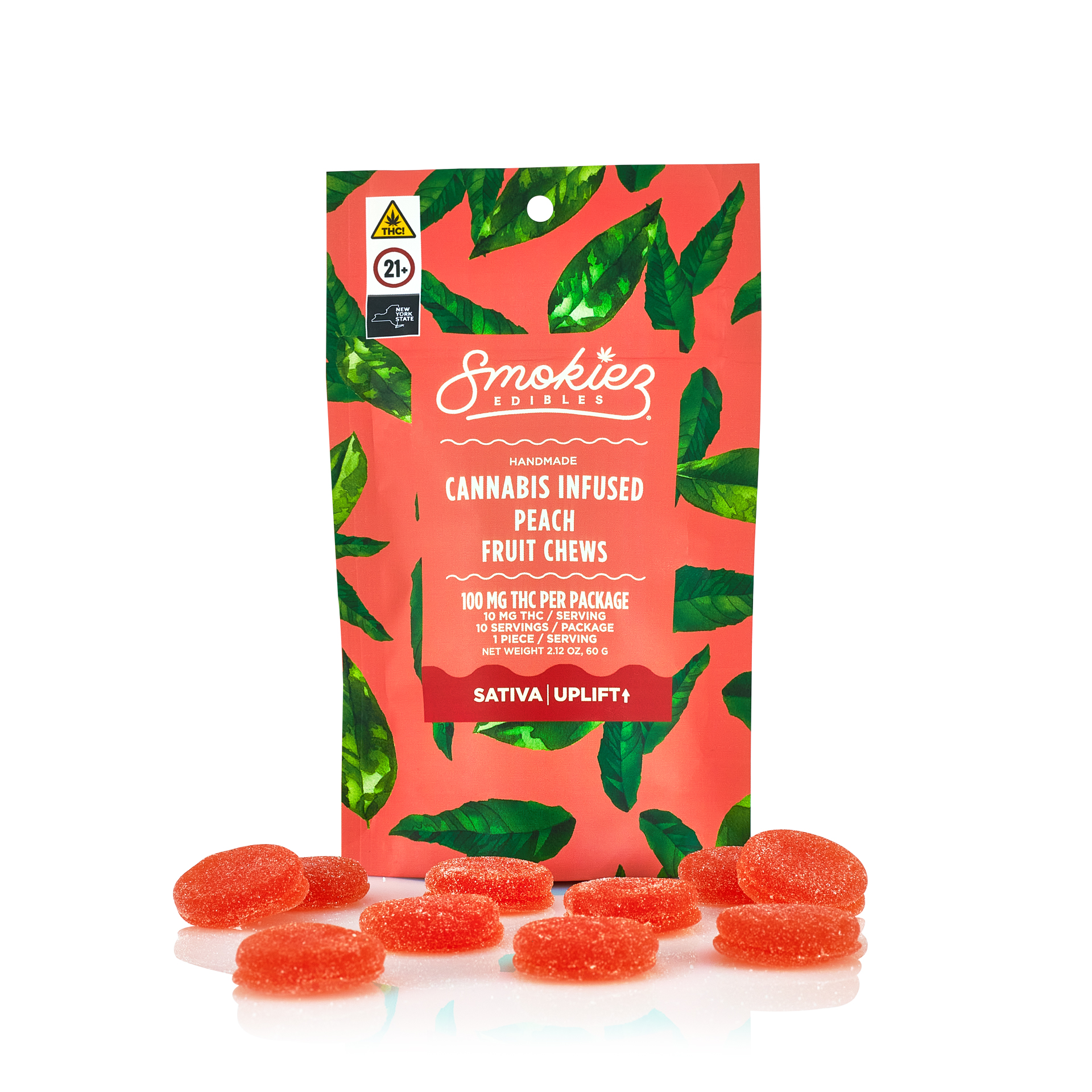 Photograph of product: Sweet Sour Peach Oui'd | Gummy [1pk x 100mg]