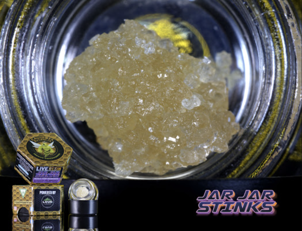 Photograph of product: Cannabee Extracts Live Resin - Jar Jar Stinks Terp Diamonds