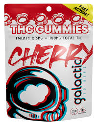 Photograph of product: Galactic Cherry Fast Acting Gummies 100mg 20pk