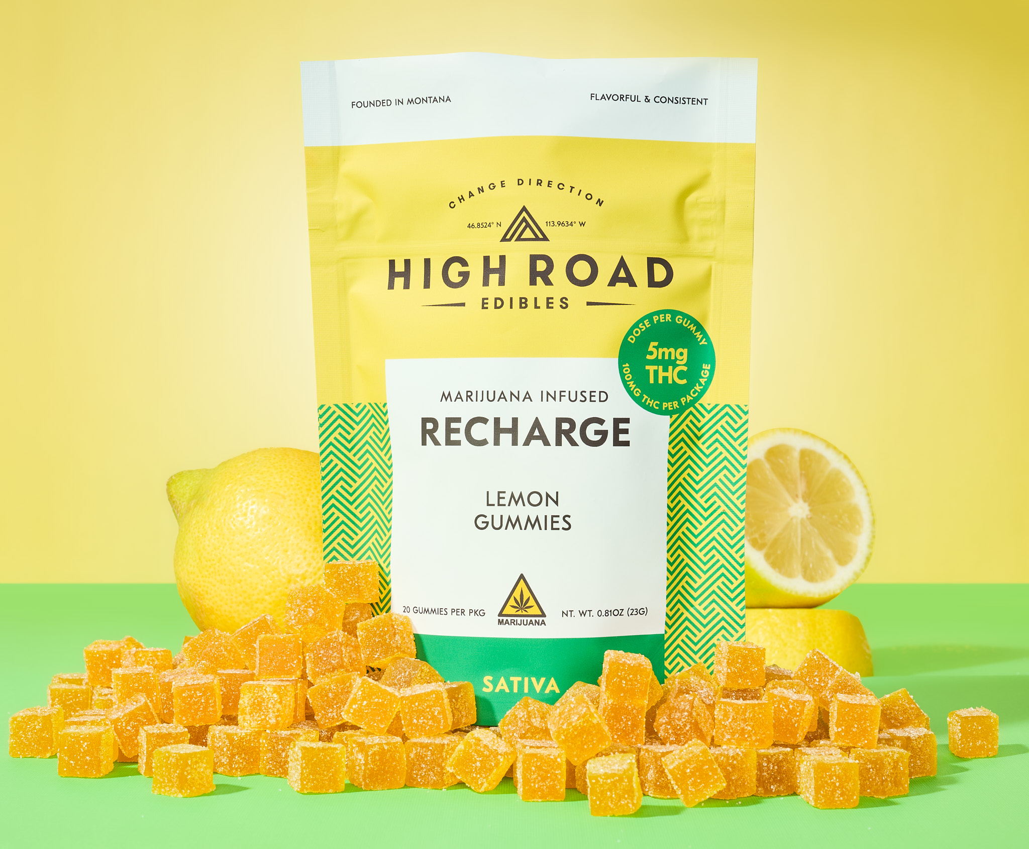 Photograph of product: High Road | Recharge Lemon Gummies