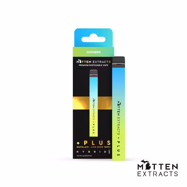 Photograph of product: Mitten Extracts - Disposable Vape Cart - Gushers