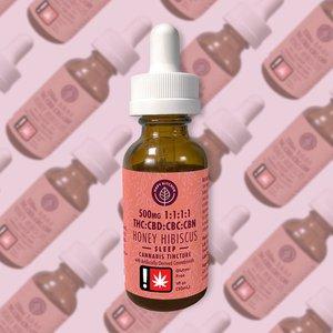 Photograph of product: Hapy Tincture - Honey Hibiscus Sleep 1:1:1:1