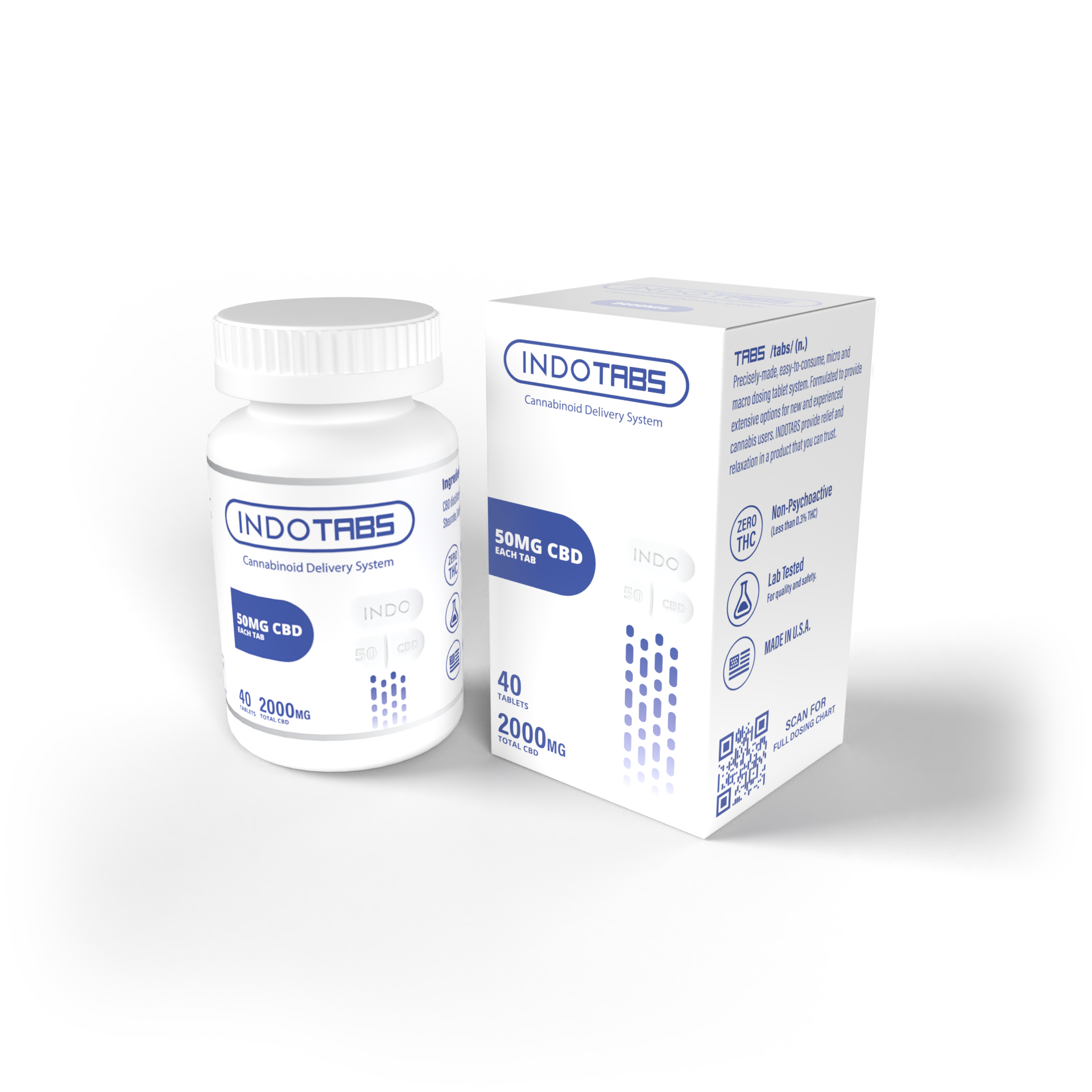 Photograph of product: INDOTABS CBD Tablets 50mg 40pk