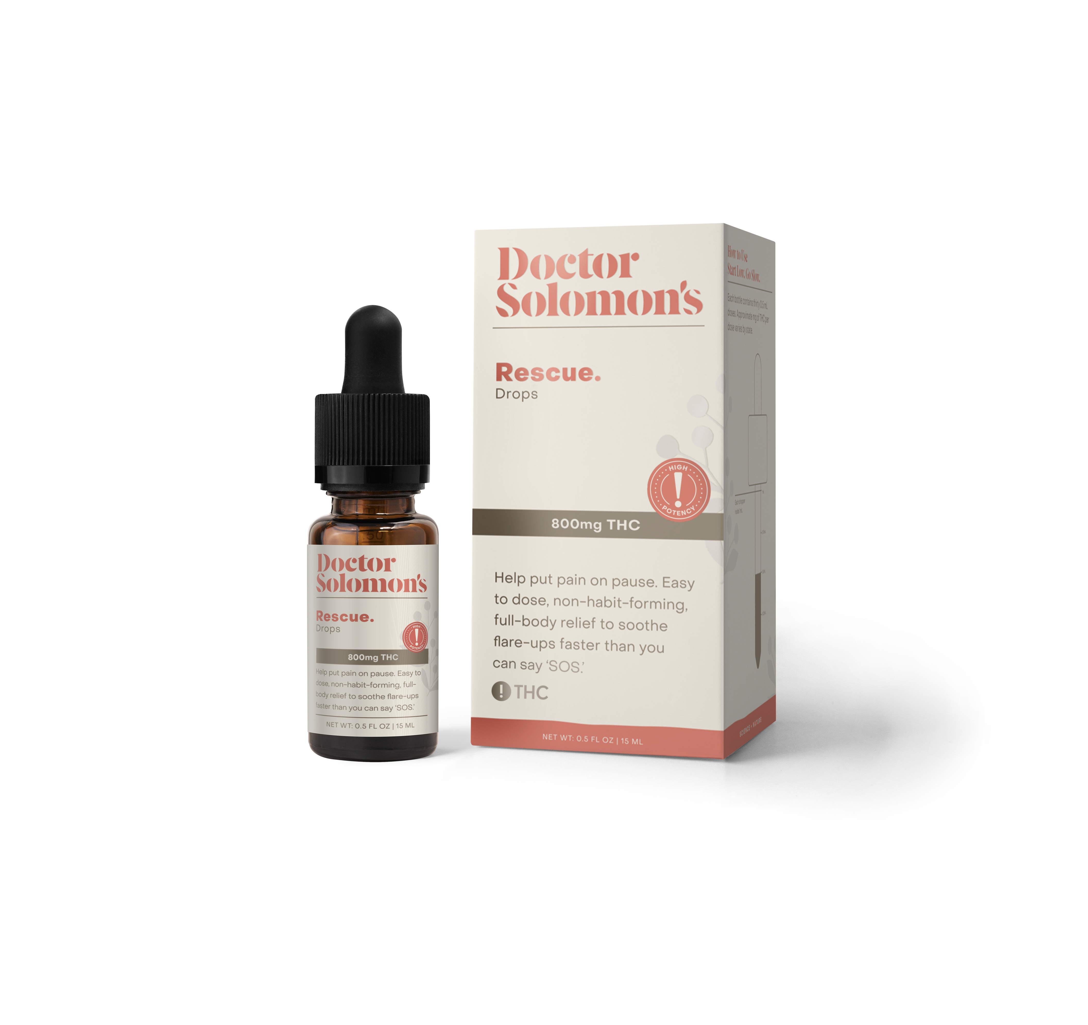 Photograph of product: High Dose Rescue Drops | Lemon & Orange Tincture | 15mL