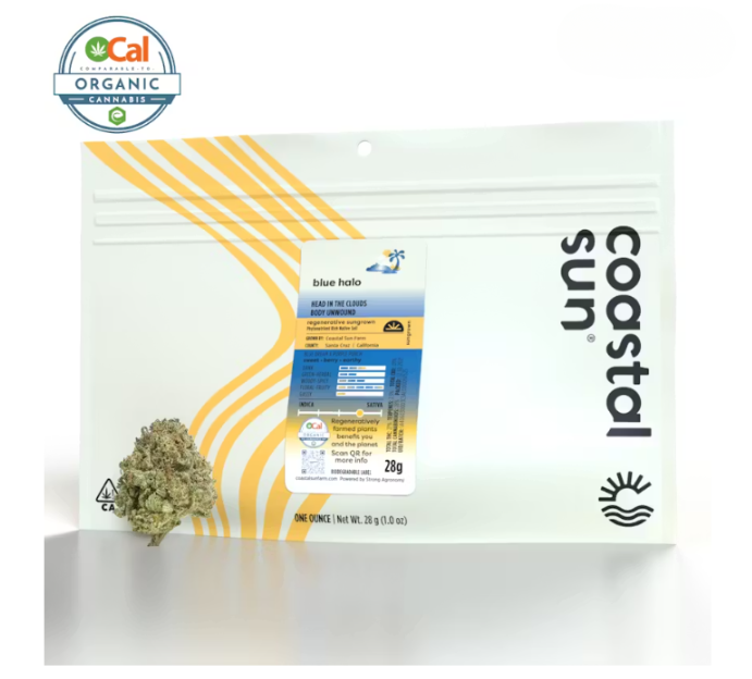 Photograph of product: Coastal Sun Sungrown 28g Ounce - Blue Halo (H)