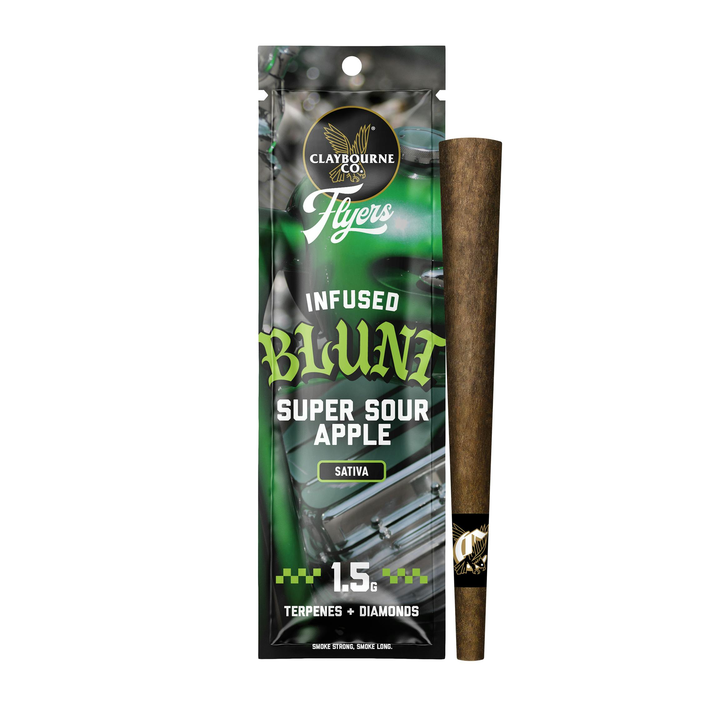 Photograph of product: Claybourne Co. | Sour Apple Flyers Infused Blunt | 1.5g