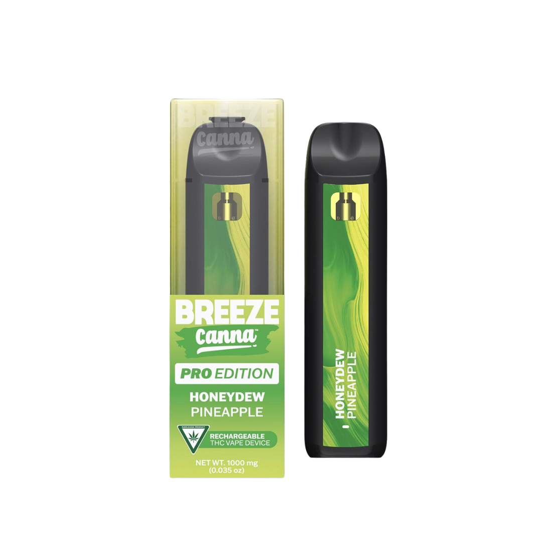 Photograph of product: Breeze Pro | Honeydew Pineapple Disposable Vape | 1g