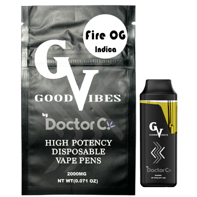 Photograph of product: Good Vibes - Disposable Vape Fire OG - 2g