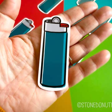 Photograph of product: Blue Lighter Vinyl Sticker