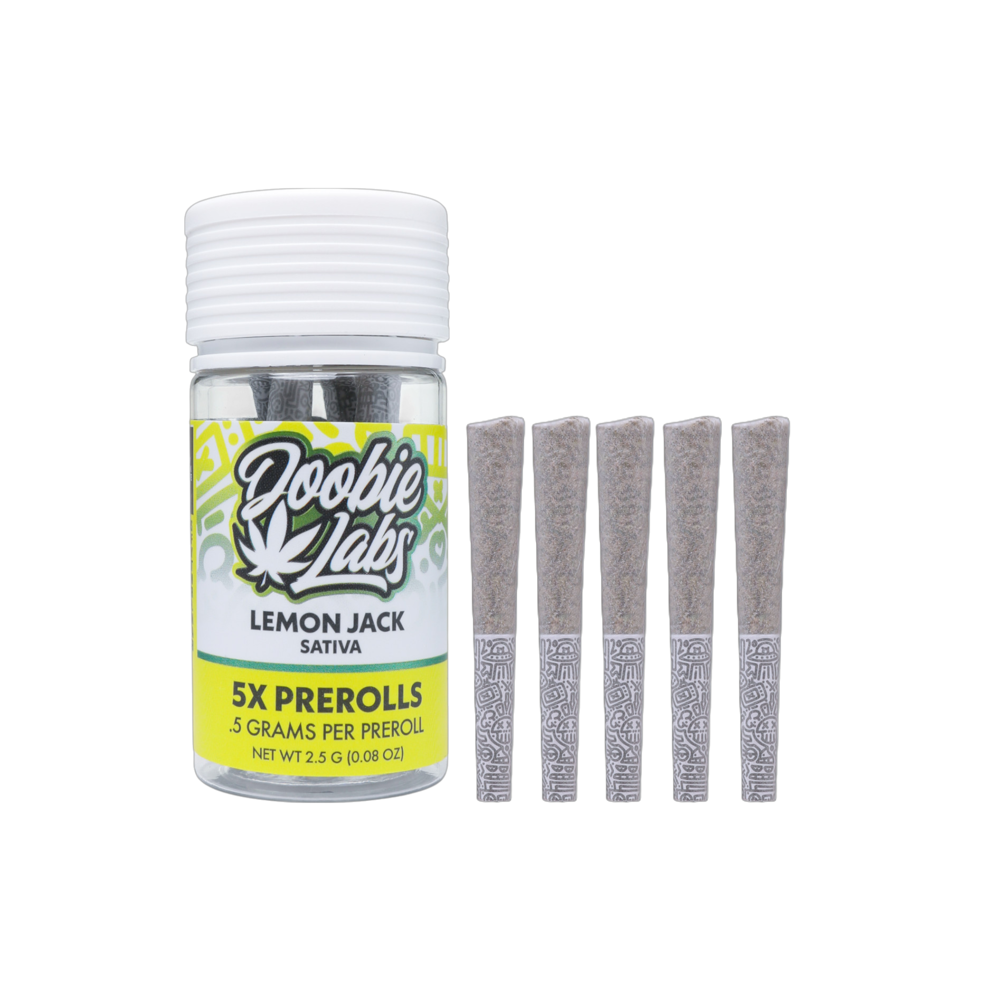 Photograph of product: Doobie Labs Lemon Jack 5pk Prerolls