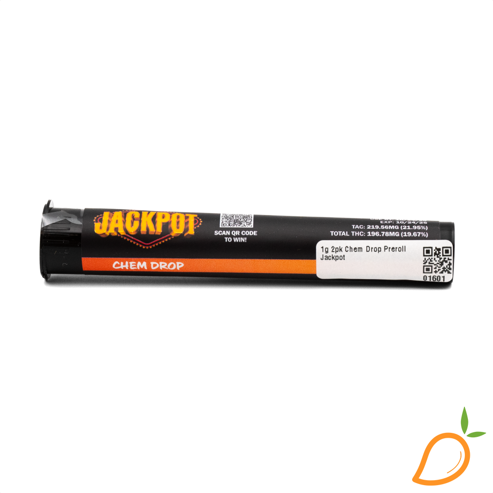 Photograph of Product: 1g 2pk Chem Drop Preroll Jackpot