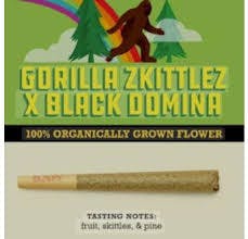 Photograph of product: Gorilla Zkittles x Black Domina-1g All Flower Pre Roll TAC 28.90