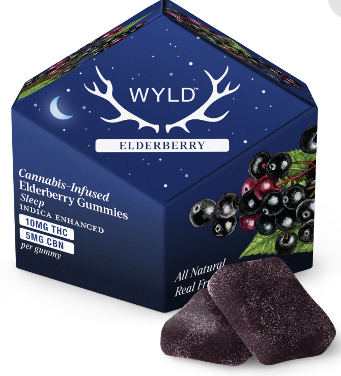 Photograph of product: WYLD-Elderberry 2:1 CBN (I) 100:50mg