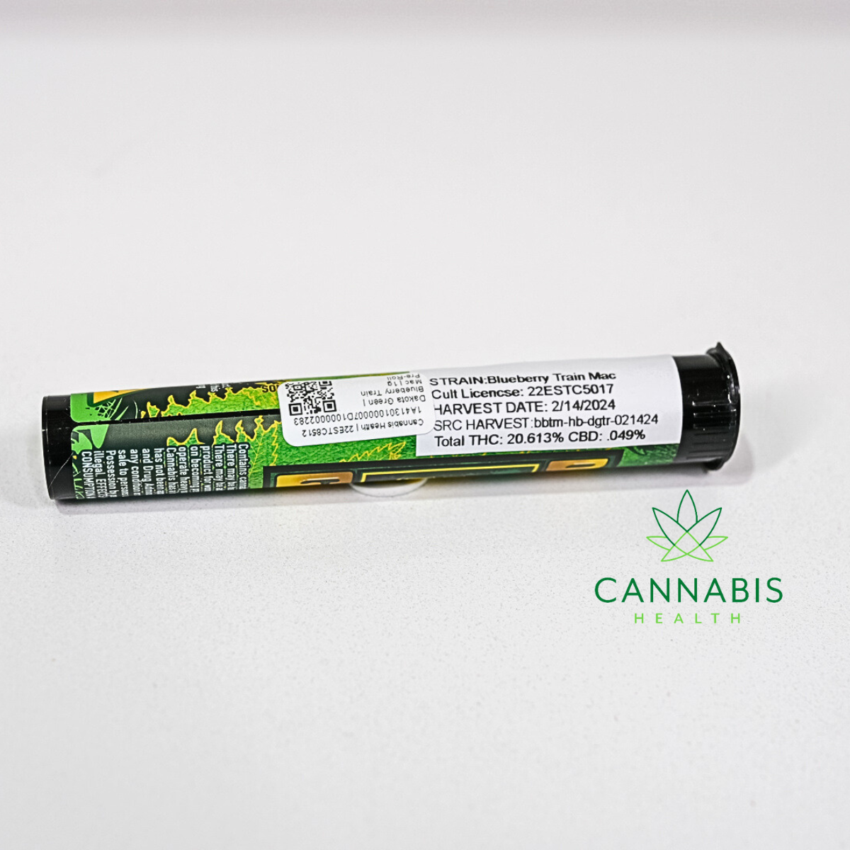Photograph of product: Dakota Green | Blueberry Train Mac Pre-Roll