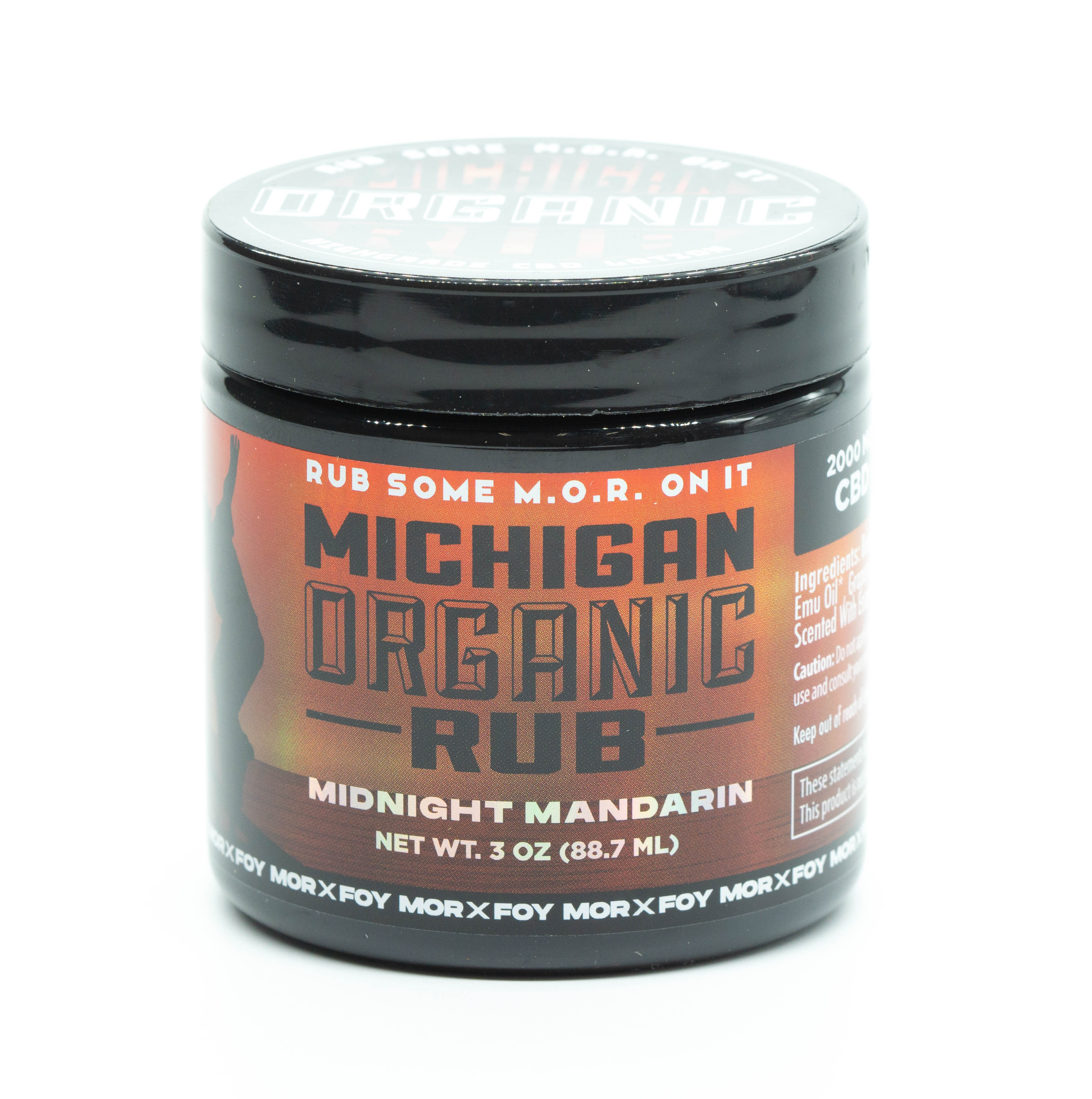 Photograph of Product: Michigan Organic Rub - Jamie Foy (2000mg CBD)