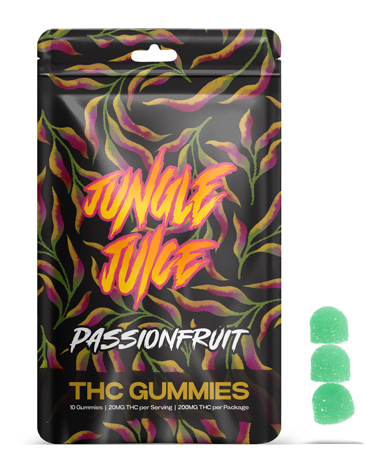 Photograph of product: Jungle Juice - Passionfruit Gummies 200mg