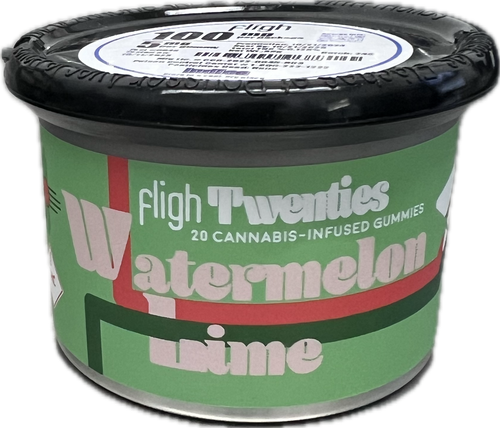 Photograph of product: Fligh Gummies - 100mg - Watermelon Lime (I)